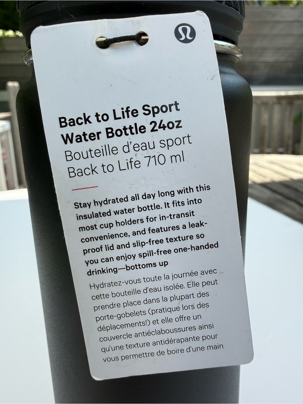Lululemon Black Stainless Water Bottle 24oz - Picture 5 of 5